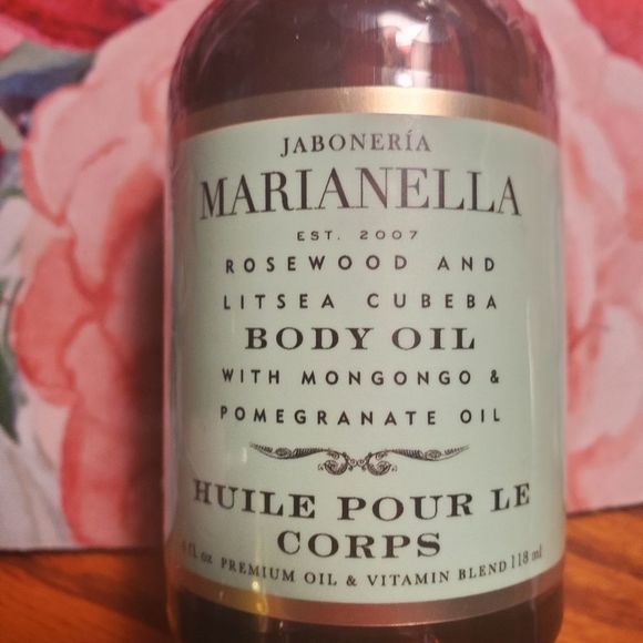 NWT 4oz MARIANELLA BODY OIL ROSEWOOD AND LITSEA CUBEBA IMPERIAL JADE BODY OIL - Picture 7 of 8